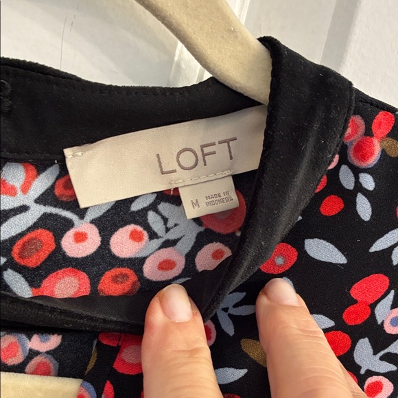 LOFT Floral Long Sleeve Dress - Picture 2 of 4